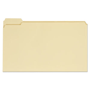 ESUNV15115 - File Folders, 1-5 Cut Assorted, One-Ply Top Tab, Legal, Manila, 100-box