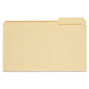 ESUNV15123 - File Folders, 1-3 Cut, One-Ply Top Tab, Third Position, Legal, Manila, 100-box