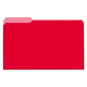 ESUNV15303 - Recycled Interior File Folders, 1-3 Cut Top Tab, Legal, Red, 100-box
