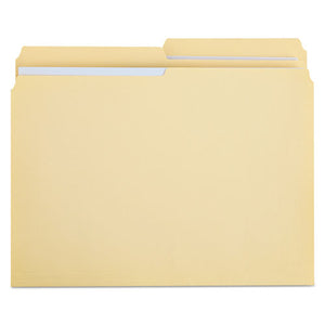 ESUNV16112 - File Folders, 1-2 Cut, Two-Ply Top Tab, Letter, Manila, 100-box