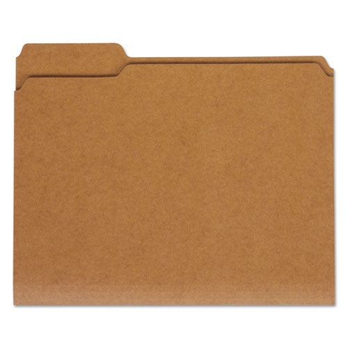 ESUNV16133 - Kraft File Folders, 1-3 Cut Assorted, Top Tab, Letter, Kraft, 100-box