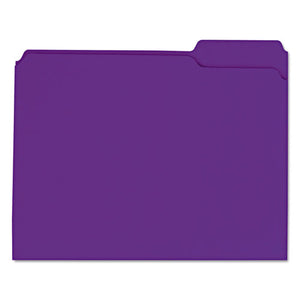 ESUNV16165 - REINFORCED TOP-TAB FILE FOLDERS, 1-3-CUT ASSORTED, 2-PLY, LETTER, VIOLET, 100-BX