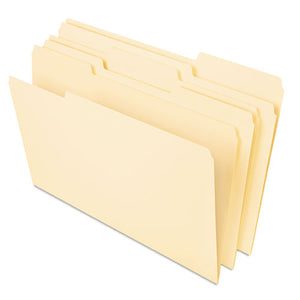 ESUNV16413 - Heavyweight File Folders, 1-3 Cut One-Ply Top Tab, Letter, Manila, 50-pack