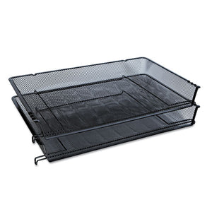 ESUNV20012 - Mesh Stackable Side Load Tray, Legal, Black