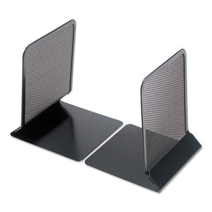 ESUNV20025 - Metal Mesh Bookends, 5 3-8" X 6 3-4", Black