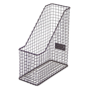 ESUNV20060 - Vintage Wire Mesh Magazine Holder, Front-Notched Loading, Vintage Bronze