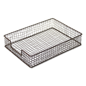 ESUNV20061 - Vintage Wire Mesh Letter Tray, 10 1-8 X 13 1-2 X 2 1-2, Vintage Bronze