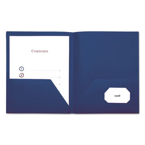 ESUNV20542 - Two-Pocket Plastic Folders, 11 X 8 1-2, Royal Blue, 10-pack