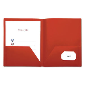 ESUNV20543 - Two-Pocket Plastic Folders, 11 X 8 1-2, Red, 10-pack