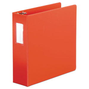 ESUNV35413 - Economy Non-View Round Ring Binder With Label Holder, 3" Capacity, Red