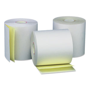 ESUNV35767 - Carbonless Paper Rolls, White-canary, 3" X 90 Ft, 50-carton