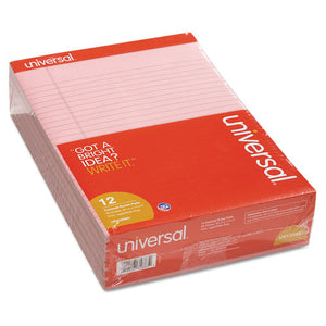 ESUNV35883 - COLORED PERFORATED RULED WRITING PAD, LEGAL, 8 1-2 X 11 3-4, PINK, 50 SHEETS, DZ