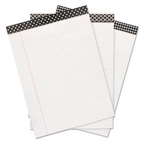 ESUNV35898 - FASHION WRITING PAD, WIDE, 5" X 8", WHITE, 50 SHEETS-PAD, 6 PADS-PACK