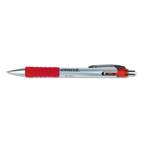 ESUNV39722 - Roller Ball Retractable Gel Pen, Red Ink, Medium, Dozen