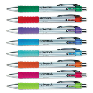 ESUNV39725 - Comfort Grip Deluxe Retractable Gel Ink Roller Ball Pen, 0.7 Mm, Assorted, 8-st