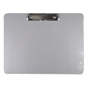 ESUNV40302 - Plastic Brushed Aluminum Clipboard, Landscape, 1-2" Capacity, 11 X 8 1-2