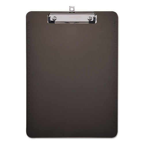 ESUNV40311 - Plastic Clipboard With Low Profile Clip, 1-2" Cap, 8 1-2 X 11, Translucent Black