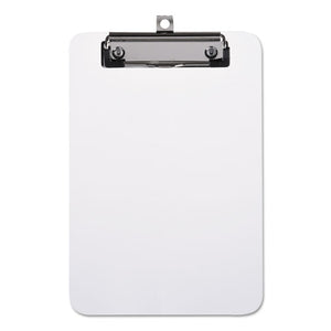 ESUNV40312 - Plastic Clipboard With Low Profile Clip, 1-2" Capacity, Holds 5 X 8, Clear