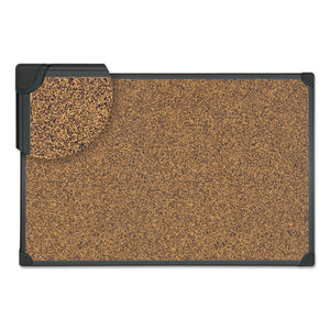 ESUNV43021 - Tech Cork Board, 24 X 18, Cork, Black Frame