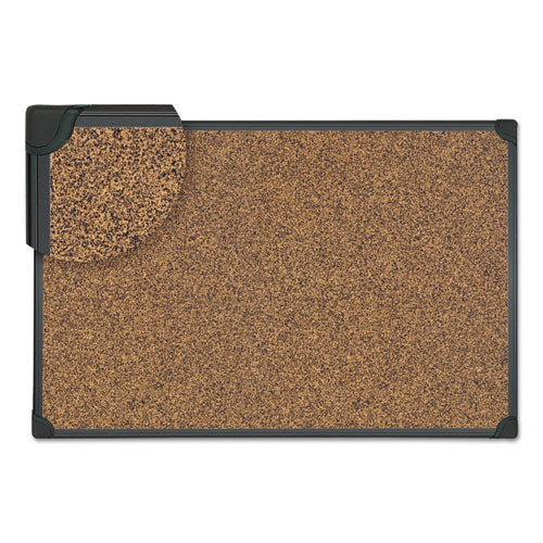 ESUNV43023 - Tech Cork Board, 48 X 36, Cork, Black Frame