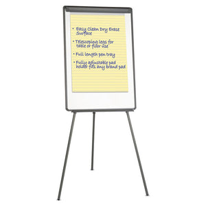 ESUNV43032 - Tripod-Style Dry Erase Easel, Easel : 44" To 78", Board: 29" X 41", White-black