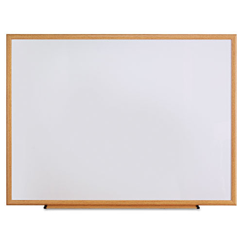 ESUNV43618 - Dry Erase Board, Melamine, 48 X 36, Oak Frame