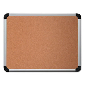 ESUNV43713 - Cork Board With Aluminum Frame, 36 X 24, Natural, Silver Frame