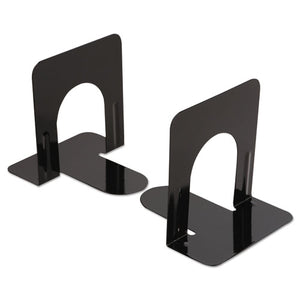 ESUNV54055 - Economy Bookends, Nonskid, 4 3-4 X 5 1-4 X 5, Heavy Gauge Steel, Black