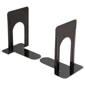 ESUNV54095 - Economy Bookends, Nonskid, 5 7-8 X 8 1-4 X 9, Heavy Gauge Steel, Black