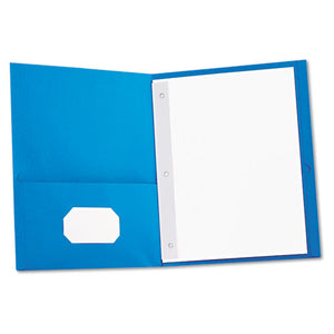 ESUNV57115 - Two-Pocket Portfolios W-tang Fasteners, 11 X 8-1-2, Light Blue, 25-box