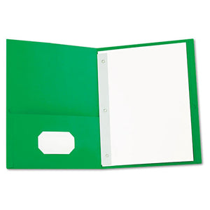 ESUNV57117 - Two-Pocket Portfolios W-tang Fasteners, 11 X 8-1-2, Green, 25-box