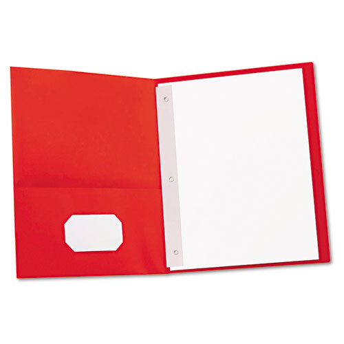 ESUNV57118 - Two-Pocket Portfolios W-tang Fasteners, 11 X 8-1-2, Red, 25-box