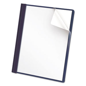 ESUNV57122 - Clear Front Report Cover, Tang Fasteners, Letter Size, Dark Blue, 25-box