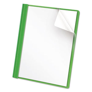 ESUNV57124 - Clear Front Report Cover, Tang Fasteners, Letter Size, Green, 25-box