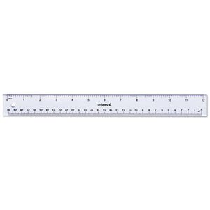 ESUNV59022 - Clear Plastic Ruler, Standard-metric, 12"