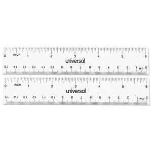 ESUNV59025 - Clear Plastic Ruler, Standard-metric, 6"