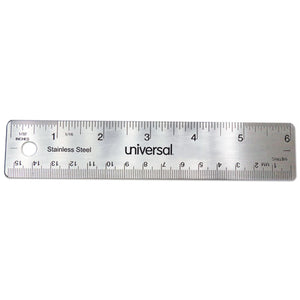 ESUNV59026 - Stainless Steel Ruler, Standard-metric, 6"