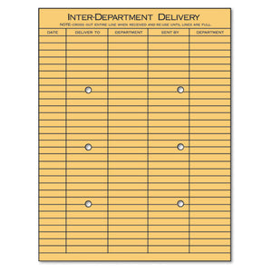 ESUNV63568 - Light Brown Kraft String & Button Interoffice Envelope, 10 X 13, 100-box