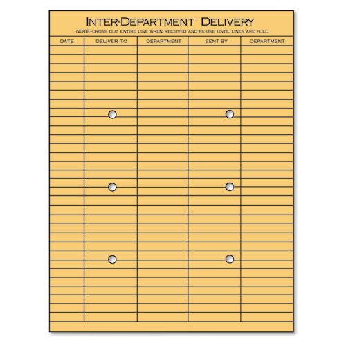 ESUNV63568 - Light Brown Kraft String & Button Interoffice Envelope, 10 X 13, 100-box