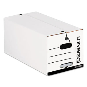 ESUNV75121 - String-button Storage Box, Letter, Fiberboard, White, 12-carton