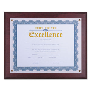 ESUNV76825 - Award Plaque, 13 1-3" X 11", Mahogany