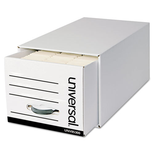 ESUNV85300 - Heavy-Duty Storage Box Drawer, Letter, 14 X 25 1-2 X 11 1-2, White, 6-carton