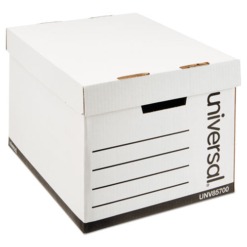 ESUNV85700 - Extra-Strength Storage Box W-lid, Letter-legal, 12 X 15 X 10, White, 12-carton