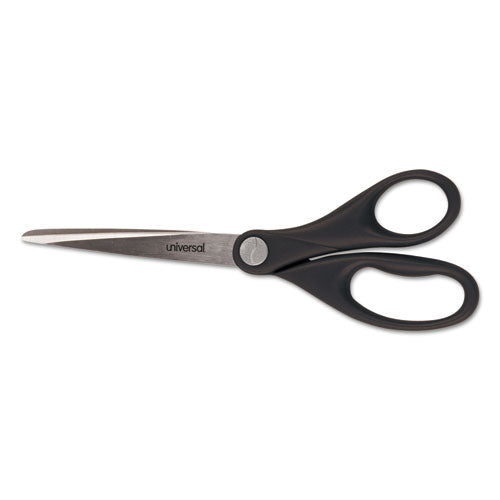 ESUNV92008 - Stainless Steel Office Scissors, 7" Long, Straight Handle, Black