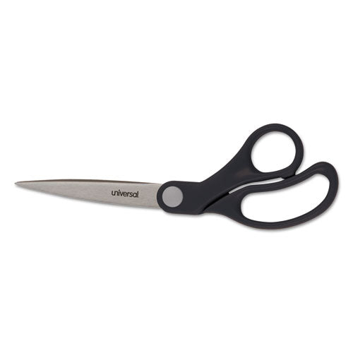 ESUNV92010 - STAINLESS STEEL OFFICE SCISSORS, 8 1-2" LONG, BENT HANDLE, BLACK