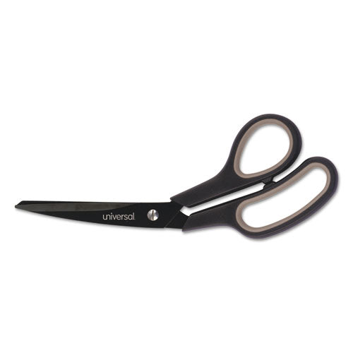 ESUNV92022 - Industrial Scissors, 8" Length, Bent, Carbon Coated Blades, Black-gray