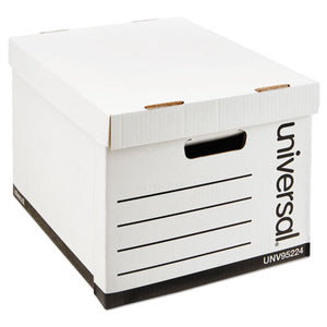 ESUNV95224 - Heavy-Duty Fast Assembly Lift-Off Lid Storage Box, Letter-legal, White, 12-ct