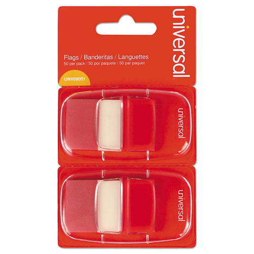 ESUNV99001 - Page Flags, Red, 2 Dispensers Of 50 Flags-pack