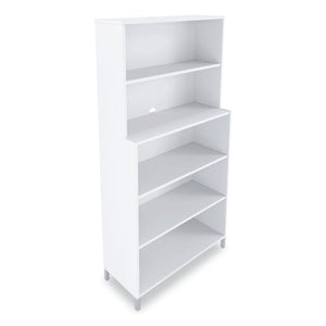 Essentials Laminate Bookcase, Five-shelf, 35.8 X 14.9 X 72, White