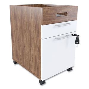 Essentials Two-drawer Mobile Pedestal File, 15.5 X 21.2 X 24.2, White-espresso